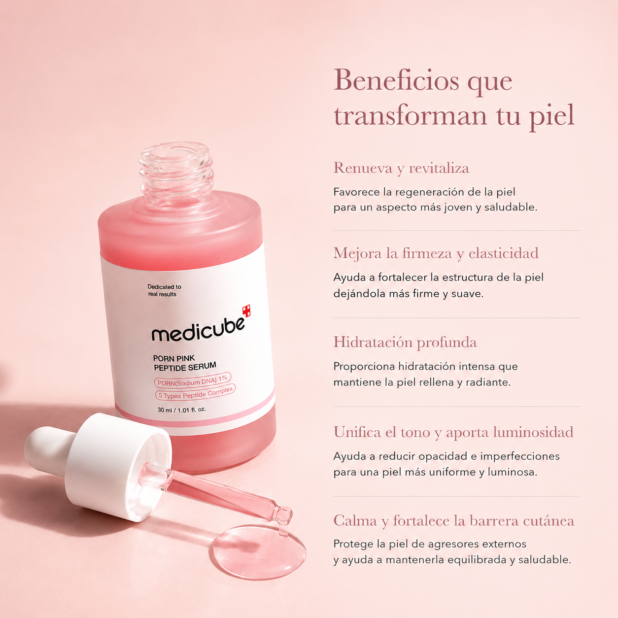 Sérum PDRN Péptido Rosa Antiedad 30 ml