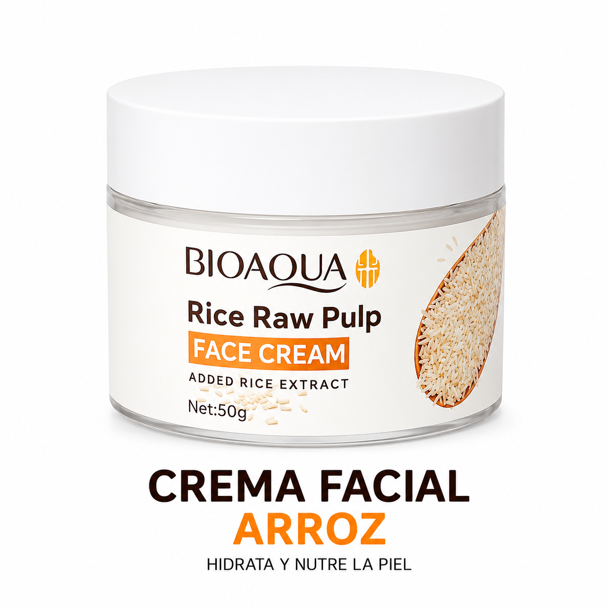 Kit Facial Bioaqua Rice Raw Pulp de Arroz - Rutina Completa 6 Piezas