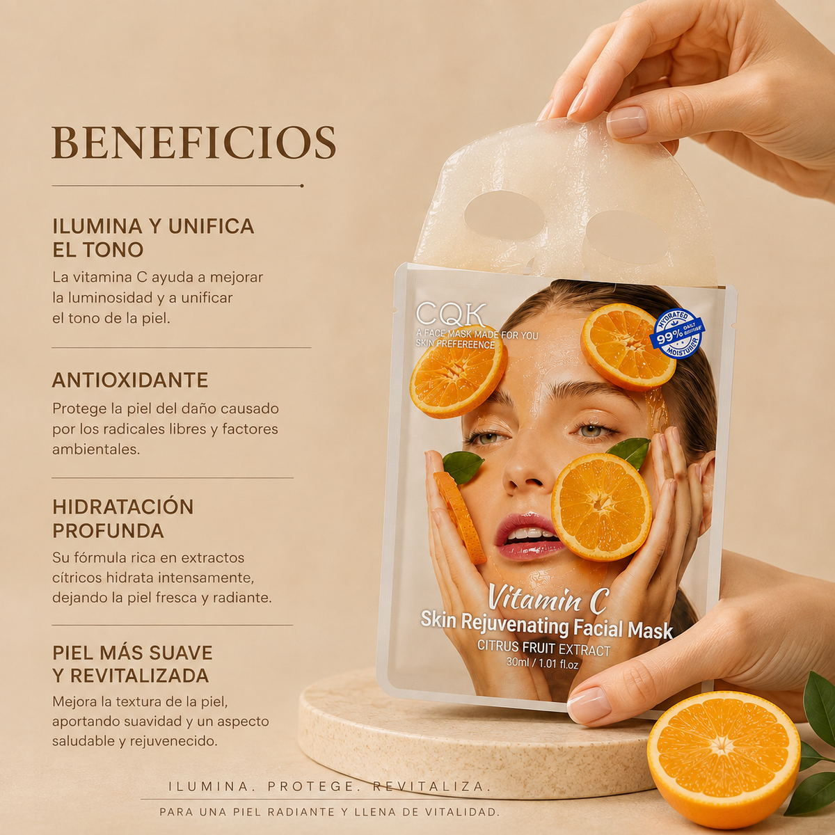 Mascarilla Facial de Vitamina C – Citrus Fruit Extract 30 ml
