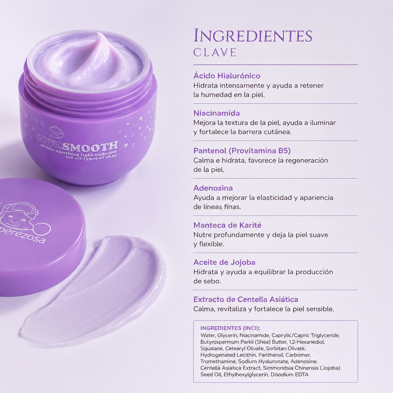 Crema Facial Hidratante Super Smooth Osa Perezosa 100 ml