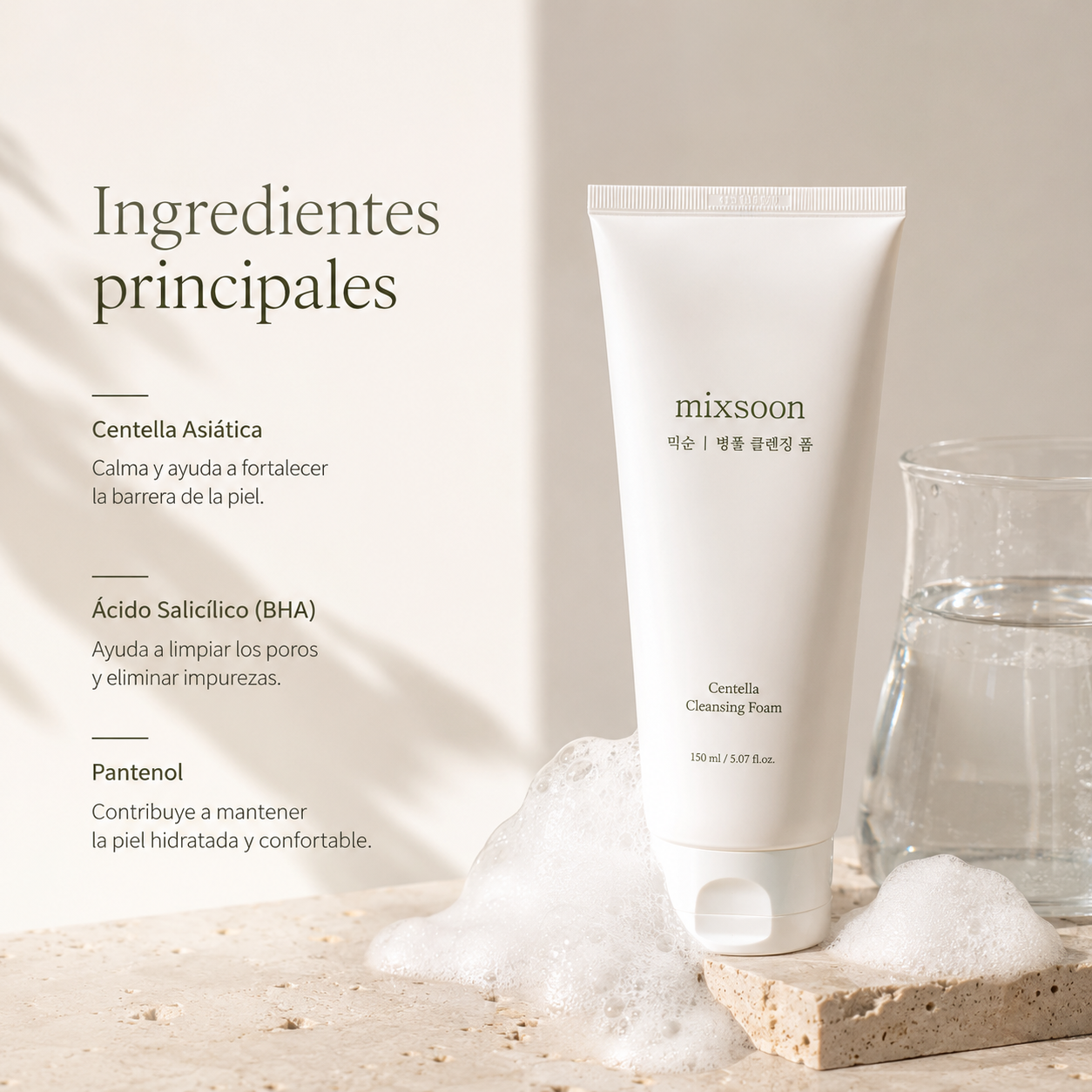 Espuma Limpiadora de Centella Asiática 150 ml