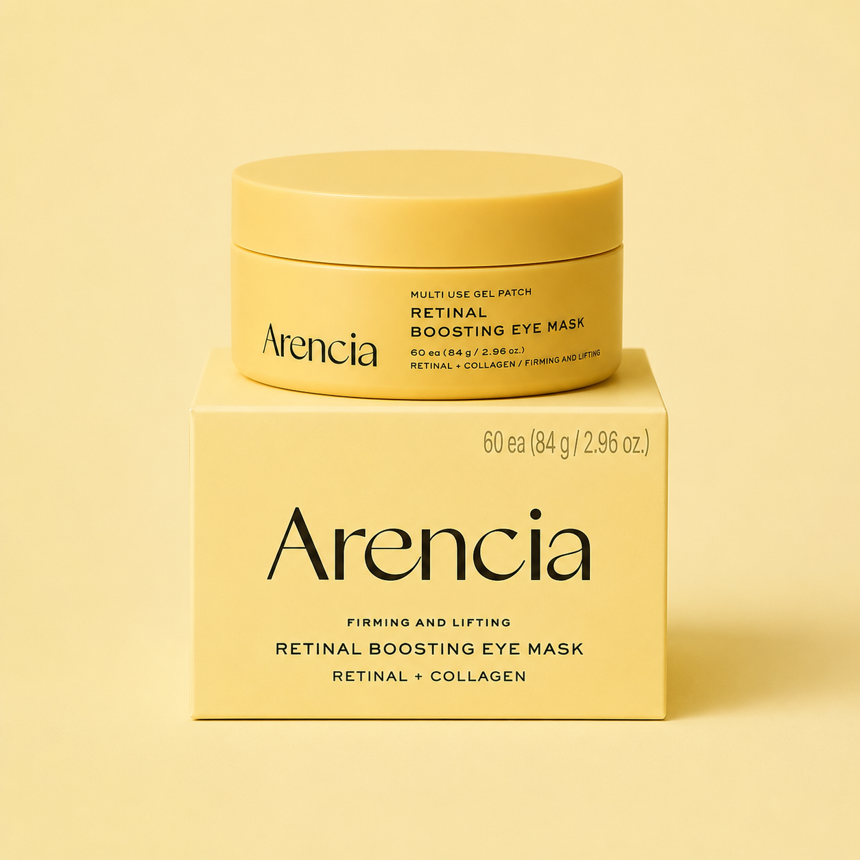 Arencia Retinal Boosting Eye Mask con Retinal y Colágeno | 60 Parches Reafirmantes